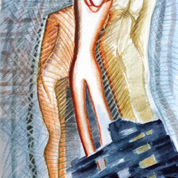 Malerei mit dem Titel "Jak dobrze" von Anna Lupa-Suchy, Original-Kunstwerk, Aquarell