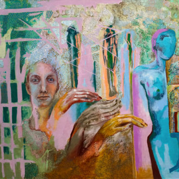 Pittura intitolato "Zielono mi" da Anna Lupa-Suchy, Opera d'arte originale, Olio