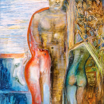 Pintura intitulada "Faza trzecia" por Anna Lupa-Suchy, Obras de arte originais, Óleo