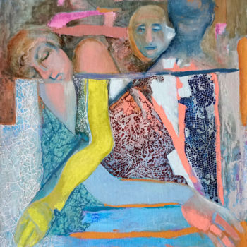 Schilderij getiteld "Dobranoc" door Anna Lupa-Suchy, Origineel Kunstwerk, Olie