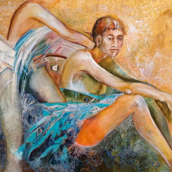 Картина под названием "Przystanek Woźnica" - Anna Lupa-Suchy, Подлинное произведение искусства, Масло