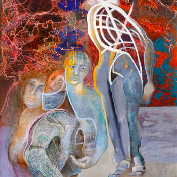 Malarstwo zatytułowany „Rewir dwa” autorstwa Anna Lupa-Suchy, Oryginalna praca, Olej