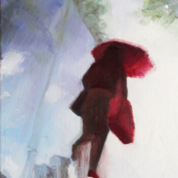 Peinture intitulée "marche au ciel" par A.N.Leroux, Œuvre d'art originale, Huile