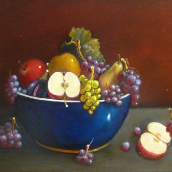 「Saladier de fruits」というタイトルの絵画 Agrippino Pesceによって, オリジナルのアートワーク