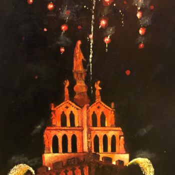 Painting titled "La chapelle de Nyon…" by Agrippino Pesce, Original Artwork