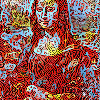 Digitale Kunst getiteld "Mona Lisa not 4" door A.R.Pixo, Origineel Kunstwerk, 2D Digital Work