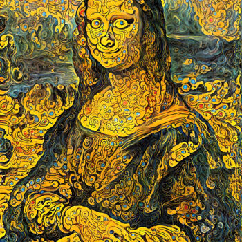 Digital Arts titled "Mona Lisa not 7" by A.R.Pixo, Original Artwork, 2D Digital Work
