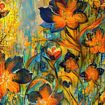 Arts numériques intitulée "Fleurs des champs" par A.R.Pixo, Œuvre d'art originale, Travail numérique 2D