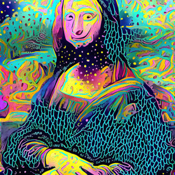 Arts numériques intitulée "Mona Lisa not 10" par A.R.Pixo, Œuvre d'art originale, Travail numérique 2D