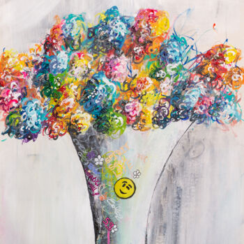 Painting titled "#3 Bouquet de coule…" by A.T.6 Alexandre Trubert, Original Artwork, Acrylic