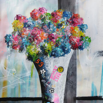 Painting titled "#5 Bouquet de coule…" by A.T.6 Alexandre Trubert, Original Artwork, Acrylic