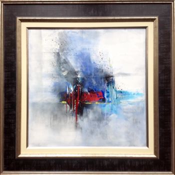 Painting titled "L'éruption" by Alain Uro, Original Artwork, Acrylic