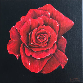 Peinture intitulée "Rose" par Avellutini, Œuvre d'art originale, Acrylique