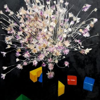 Pittura intitolato "Immortals flowers" da Anna Zavilenskaia, Opera d'arte originale, Olio Montato su Telaio per barella in l…