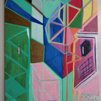 "'Colorful Boroughs'" başlıklı Resim A'Zo Hazo tarafından, Orijinal sanat, Işaretleyici