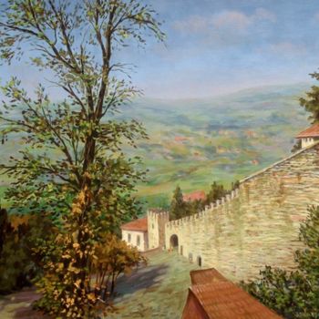 Painting titled "Summer in San Marino" by Arkady Zrazhevsky, Original Artwork, Oil