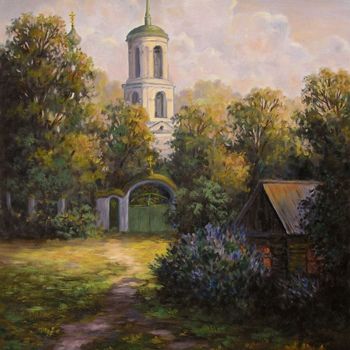 Pintura titulada "Viev on Dmitry Solu…" por Arkady Zrazhevsky, Obra de arte original, Oleo