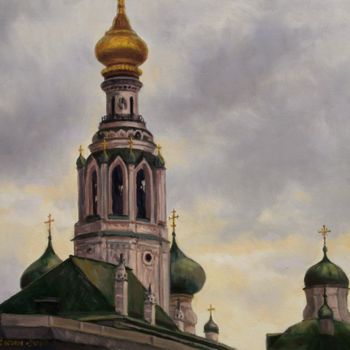 Ζωγραφική με τίτλο "Belltower of the Vo…" από Arkady Zrazhevsky, Αυθεντικά έργα τέχνης, Λάδι