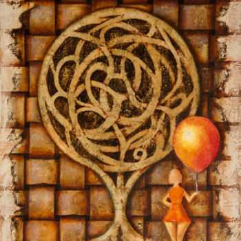 Painting titled "Tree-Maze" by Andrei Tsymbal, Original Artwork, Oil