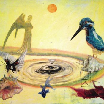 Картина под названием "Мир Синхронии" - Александр Цой, Подлинное произведение искусства, Масло