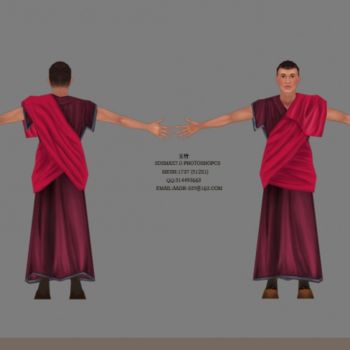 「喇嘛人物(3D模型)」というタイトルの絵画 玉竹によって, オリジナルのアートワーク