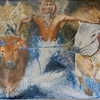 Painting titled "dsc9889.jpg" by Aacreations Sanjeeb, Original Artwork, Oil