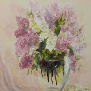 Картина под названием "Lilac, beautiful gi…" - Олекса Світла, Подлинное произведение искусства, Масло