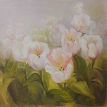 Картина под названием "Tulips, still life,…" - Олекса Світла, Подлинное произведение искусства, Масло