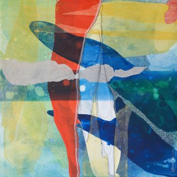 Malarstwo zatytułowany „Nuvole a  Colori II” autorstwa Antonella Bosio, Oryginalna praca, Akryl