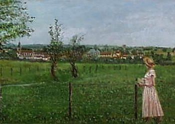 Картина под названием "panorama de Falaise" - Aantz, Подлинное произведение искусства