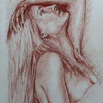 Drawing titled "jeune femme de prof…" by Aantz, Original Artwork