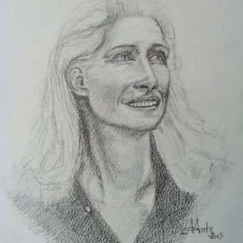 Drawing titled "portrait" by Aantz, Original Artwork