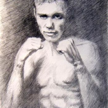 Drawing titled "Boxe" by Aantz, Original Artwork