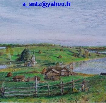 Pittura intitolato "paysage de Carélie" da Aantz, Opera d'arte originale