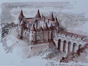 Malarstwo zatytułowany „le chateau de La Fè…” autorstwa Aantz, Oryginalna praca