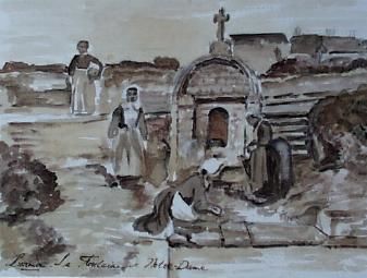 Pintura titulada "La fontaine Notre D…" por Aantz, Obra de arte original