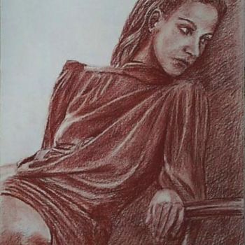 Рисунок под названием "dans un fauteuil" - Aantz, Подлинное произведение искусства