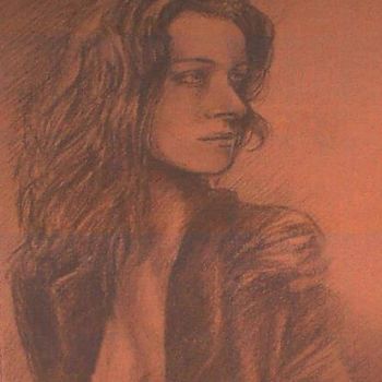 Drawing titled "portrait à la veste" by Aantz, Original Artwork