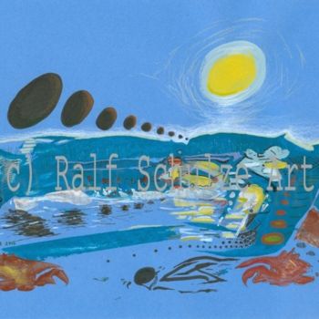 Schilderij getiteld "Flood Scape" door Ralf Schulze, Origineel Kunstwerk