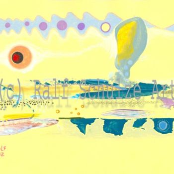 Schilderij getiteld "I am Curious Yellow" door Ralf Schulze, Origineel Kunstwerk