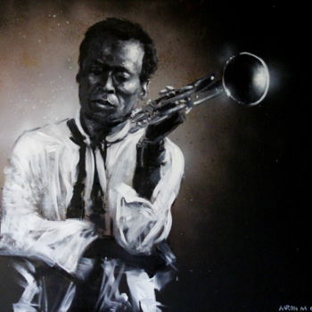 Painting titled "Miles" by Aaron Corbitt Artist, Original Artwork