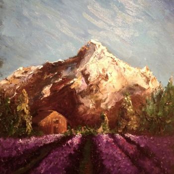 Pintura intitulada "Germany Alps" por Larry Aarons, Obras de arte originais, Óleo