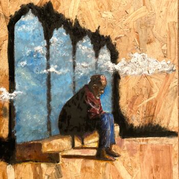 Painting titled "The Windows To The…" by Larry Aarons, Original Artwork, Oil Mounted on Plexiglass