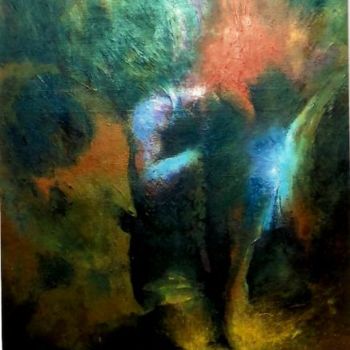 Painting titled "kneel" by Aaron Thokchom, Original Artwork