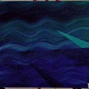 Painting titled "Blue Space And Shad…" by Paganson, Original Artwork