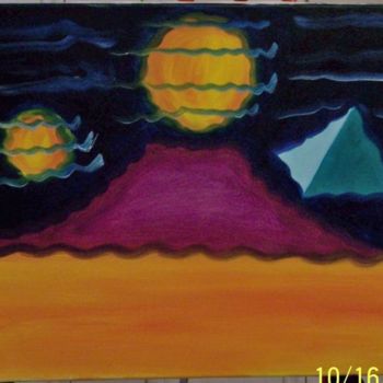 Pintura intitulada "The Pyramid Of The…" por Paganson, Obras de arte originais