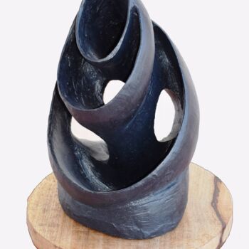 Sculpture titled "Wave of Motherhood" by Aarti Gupta Bhadauria, Original Artwork, Terra cotta