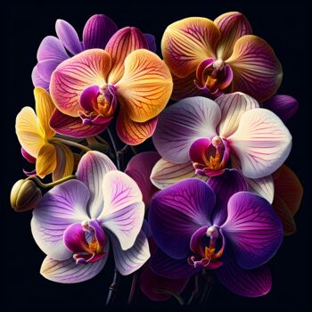 Digital Arts με τίτλο "The Dance of Orchids" από Aashish Singh, Αυθεντικά έργα τέχνης, Ψηφιακή ζωγραφική