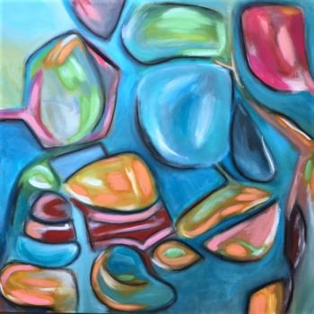 Painting titled "Female Stones 4" by Assia Assameur (ASSAMAS), Original Artwork, Acrylic