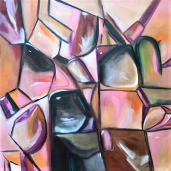 Painting titled "Female Stones 2" by Assia Assameur (ASSAMAS), Original Artwork, Acrylic